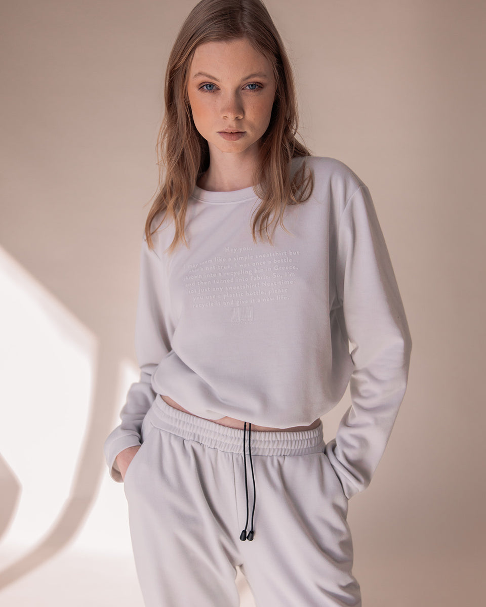 Aria Crop Top Light Grey