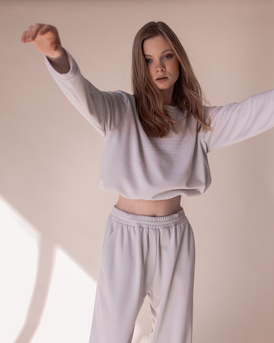Aria Crop Top Light Grey