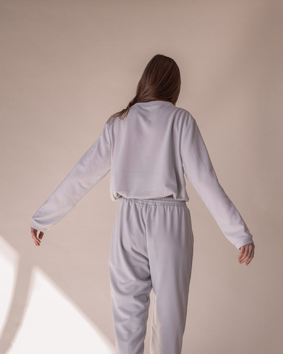 Aria Crop Top Light Grey
