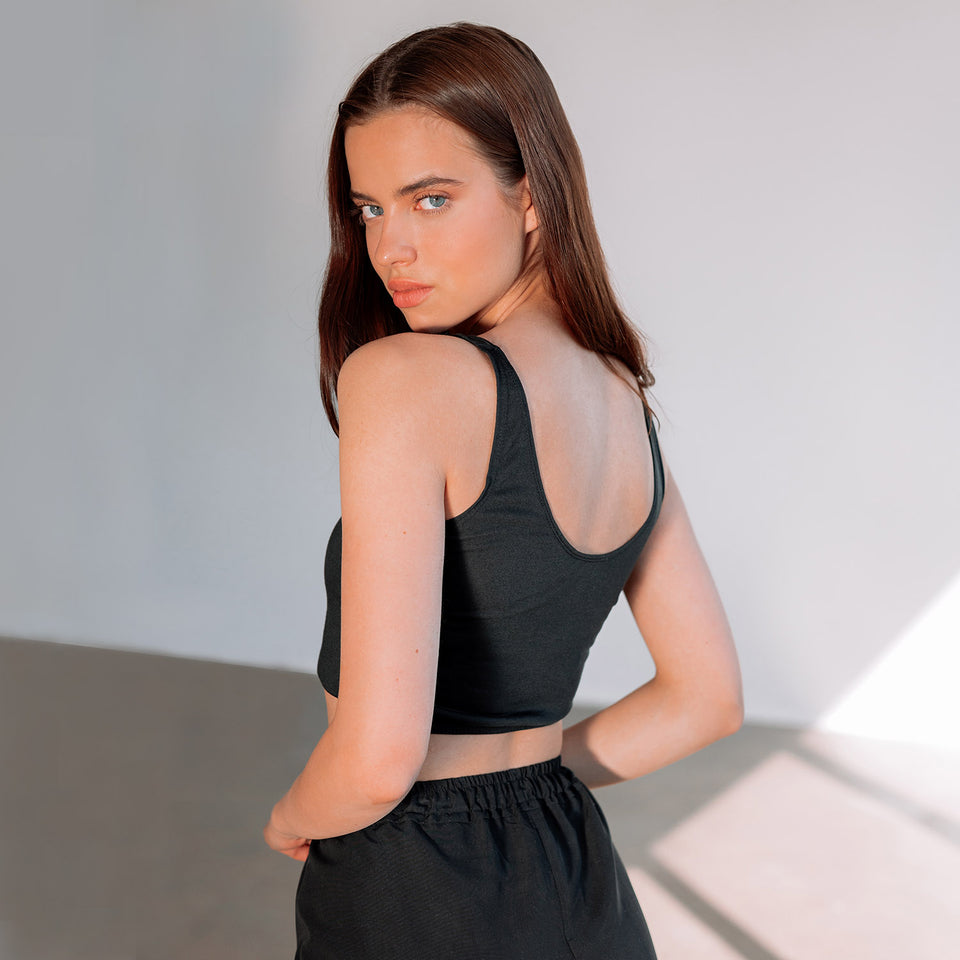 Maya Crop Top Black